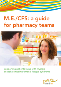 Cover of the M.E./CFS guide for pharmacy teams